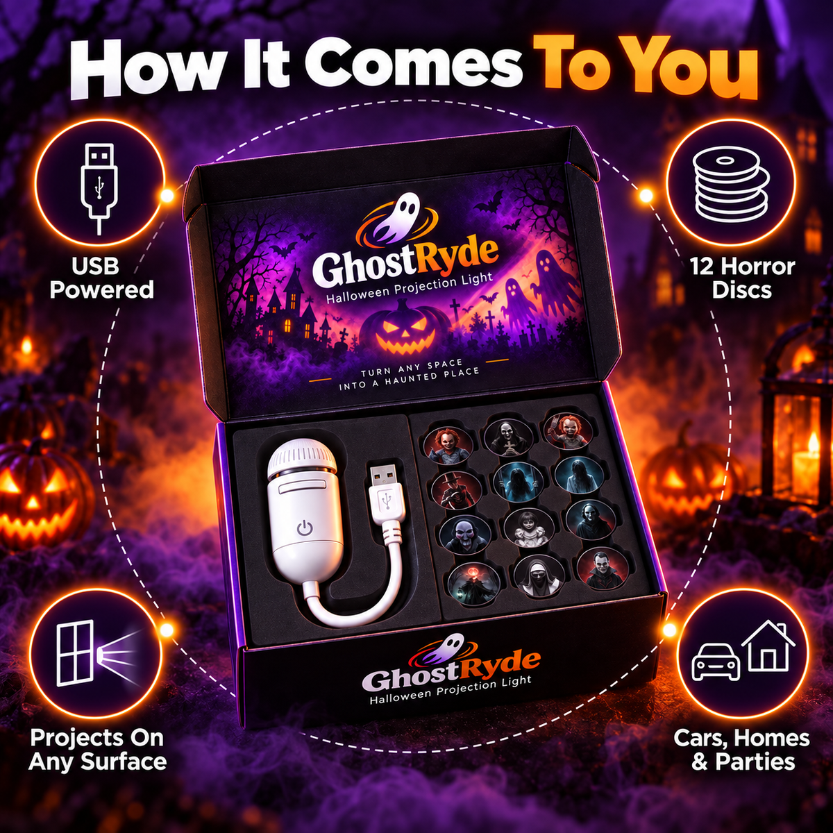 GhostRyde Haunted Window Projector
